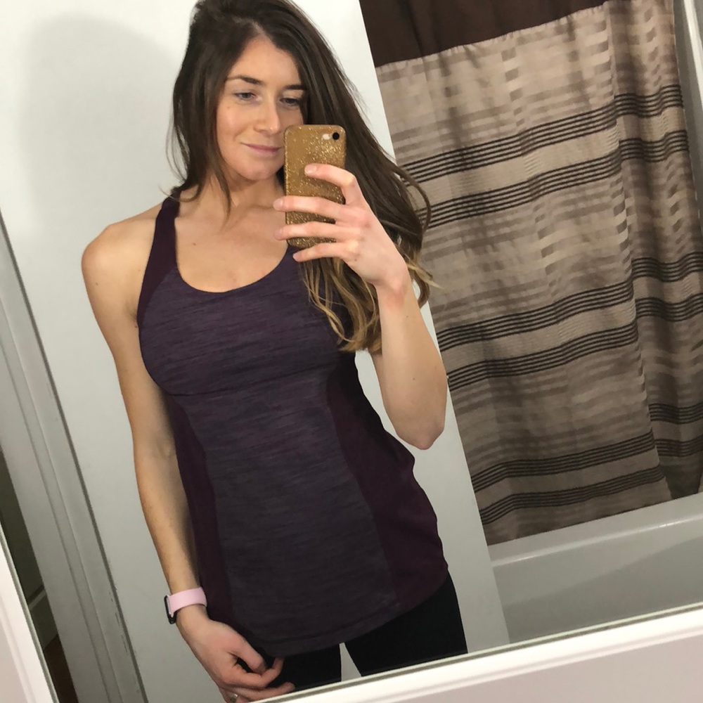 Lululemon strappy purple tank
